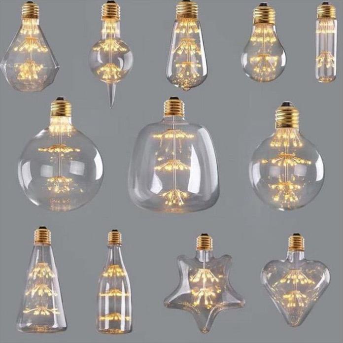 Bộ 10 bóng đèn led trang trí pháo hoa hình G80, đèn trang trí độc đáo