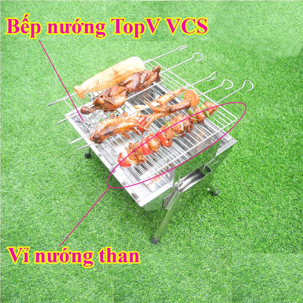 Vỉ nướng inox 33x29cm, phù hợp bếp nướng TopV VCS và ViS, vỉ dùng nướng thịt, nướng hải sản cao cấp không gỉ