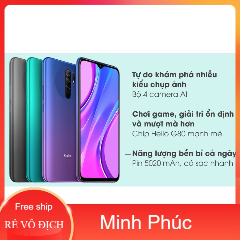 Điện Thoại Xiaomi Redmi 9 (3-32G) Chính Hãng