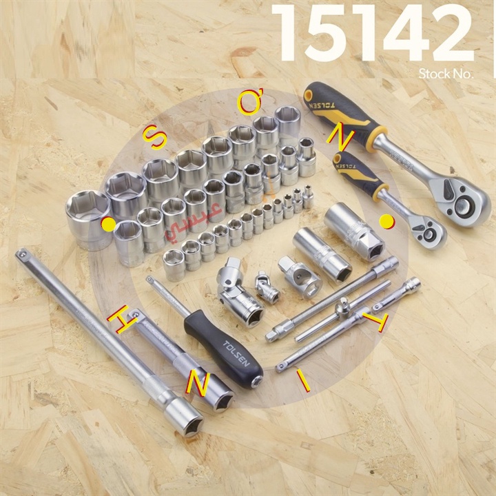 Bộ dụng cụ chuyên dụng mở bu lông 45 chi tiết Tolsen 45pcs Socket Rachet Wrench Set (1/4&quot; &amp; 1/2&quot; Drive) 15142