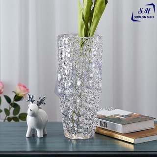Bình bông lọ hoa thủy tinh trang trí CHẤM BI sang trọng cao cấp - lọ hoa cao cấp - 2032