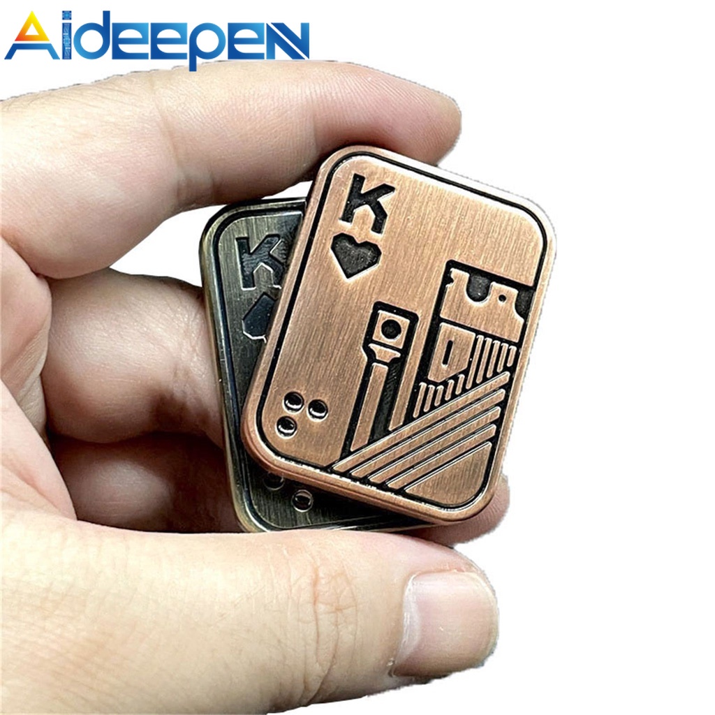 Đồ chơi thẻ bài xoay trượt ZIQQUCU kim loại hai mặt EDC từ tính giải tỏa căng thẳng dành cho người lớn