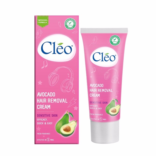 Kem Tẩy Lông Cho Da Nhạy Cảm Cleo Avocado Hair Removal Cream Sensitive Skin (25g)