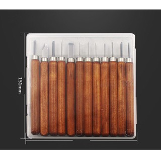 Bộ 12 dao khắc gỗ, trạm trổ cao cấp