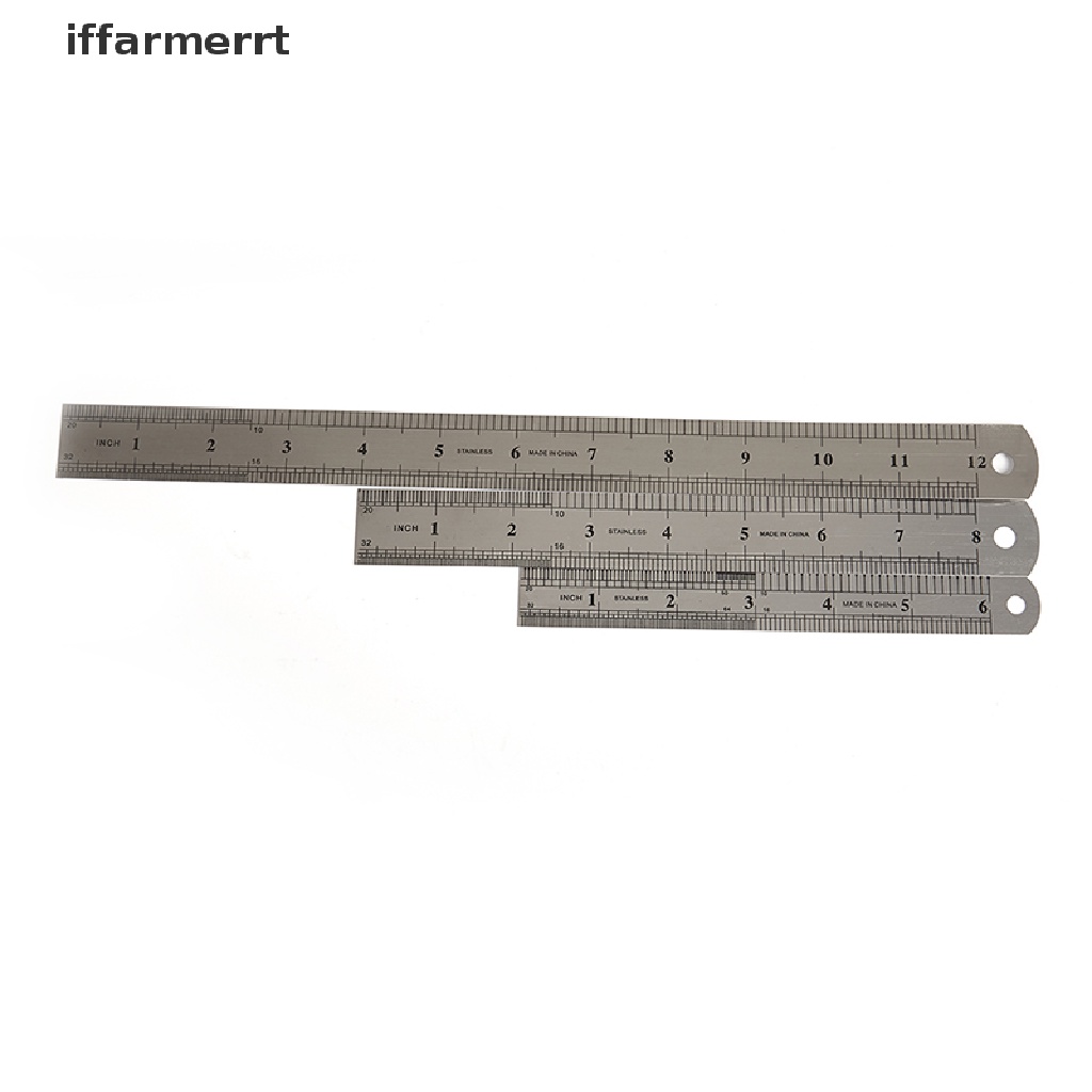 Thước Đo Hai Mặt Bằng Thép Không Gỉ 15-30cm