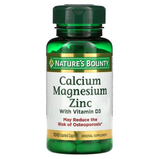 &lt;NATURE'S BOUNTY&gt; VIÊN UỐNG CALCIUM ZINC MAGNESIUM CỦA MỸ - HỖ TRỢ BỔ SUNG CANXI, KẼM, MAGIE - LỌ 100 VIÊN