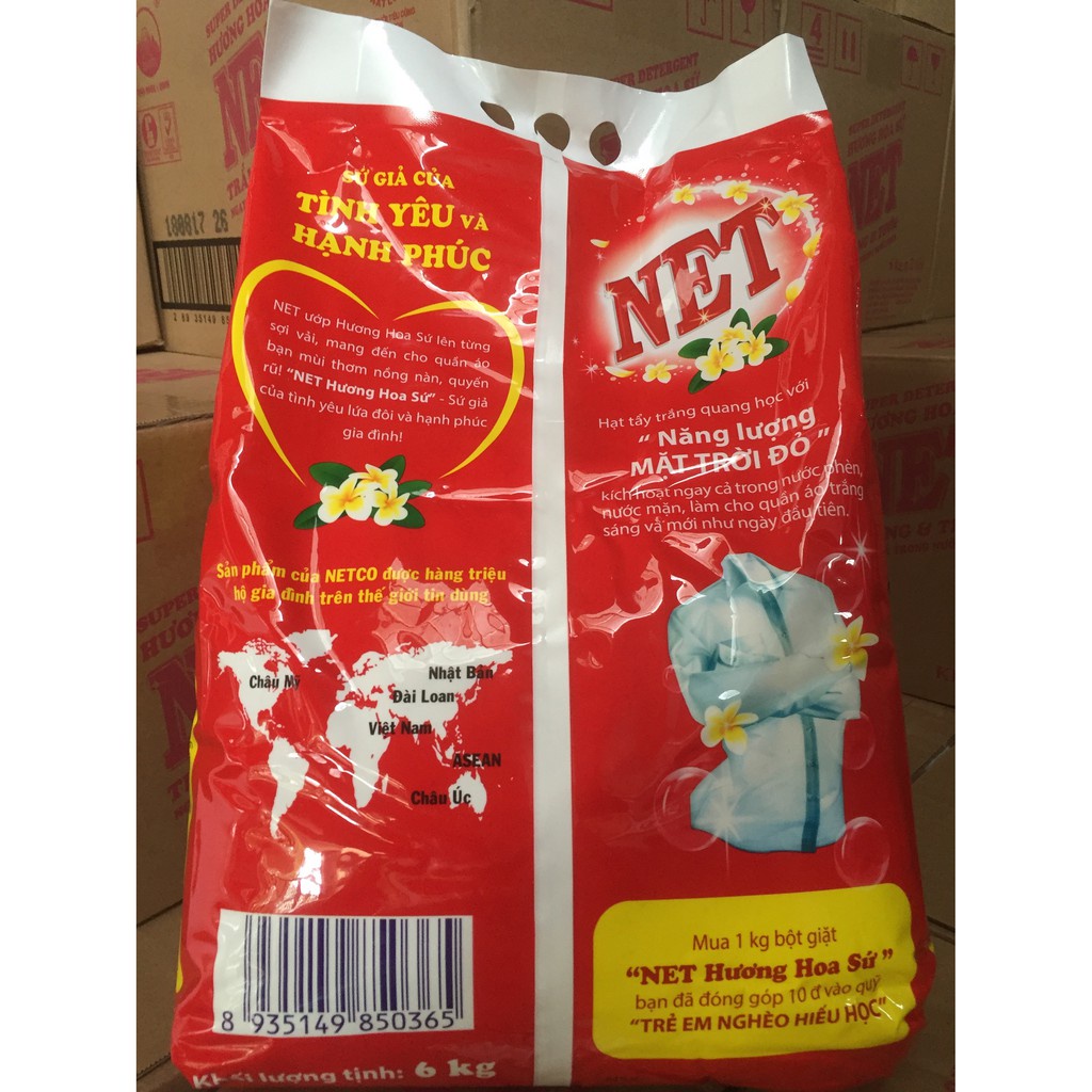 Bột giặt Net hương hoa sứ 6kg