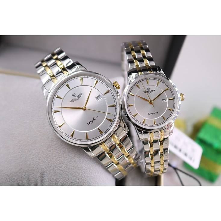 Đồng hồ đôi SRWATCH SL1079.1202TE - SG1079.1202TE Mặt kính SAPPHIRE Chống Trầy Chống nước