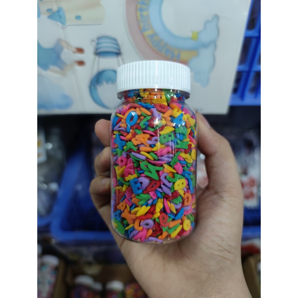 Cốm đường trang trí bánh sắc màu