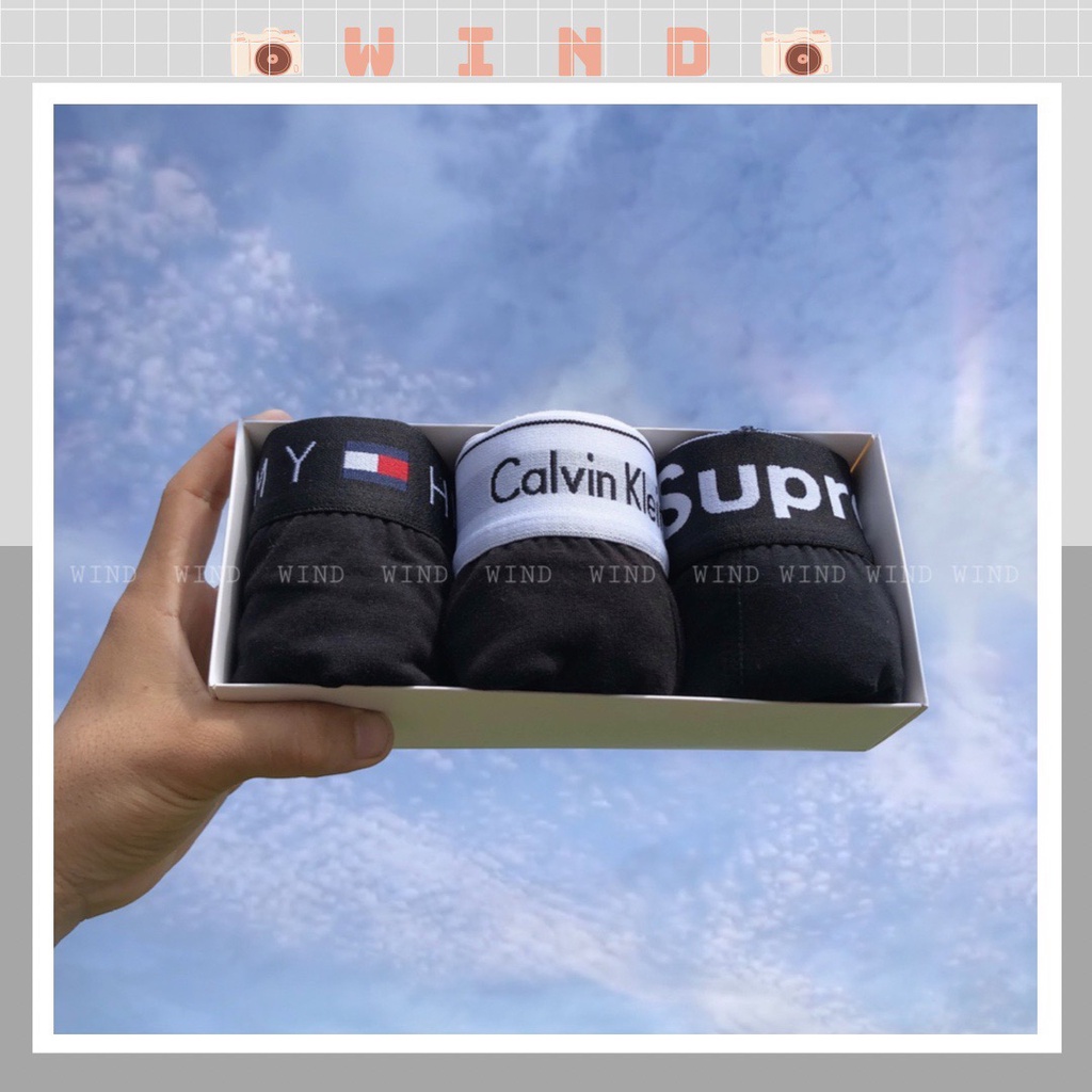 Combo 3 quần sịp nam sịp đùi boxer cao cấp chất vải cotton thấm hút mồ hôi rất tốt TIEM CTS