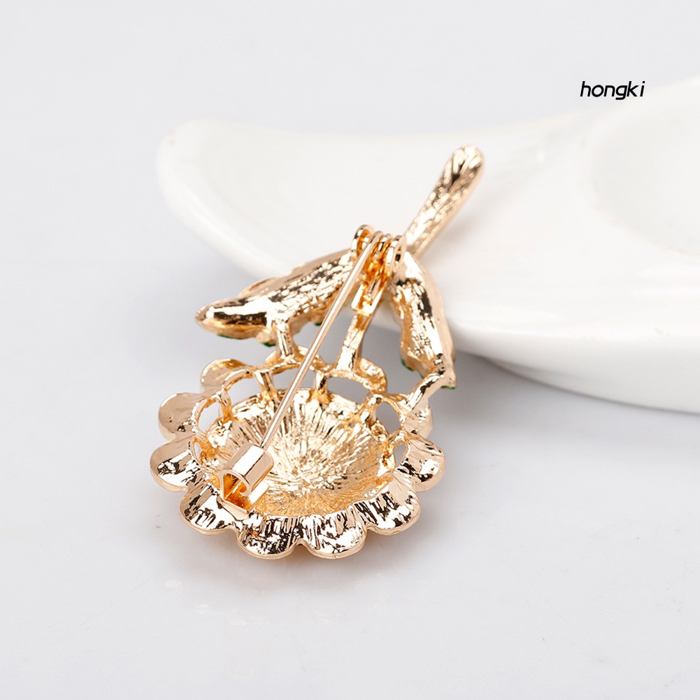 Ghim Cài Áo Hình Hoa Hướng Dương Đính Đá Nhân Tạo Thời Trang Cho Nữ