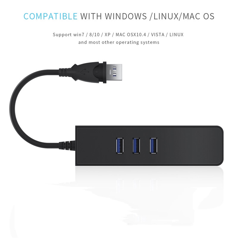 Thiết bị nối Ethernet LAN RJ45 Gigabit có 3 ổng USB 3.0 | WebRaoVat - webraovat.net.vn