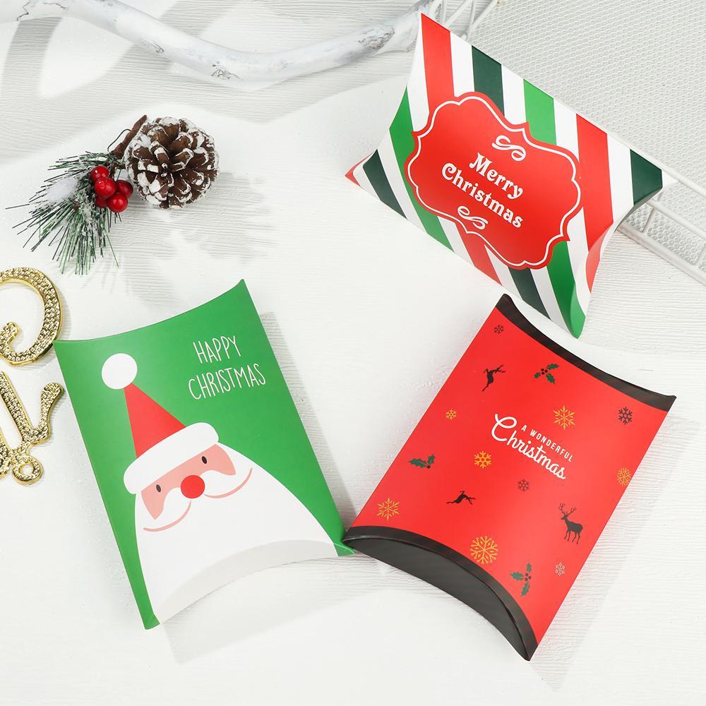 YOLA Set 5 / 10 Hộp Giấy Đựng Kẹo Hình Cây Thông Giáng Sinh Mới