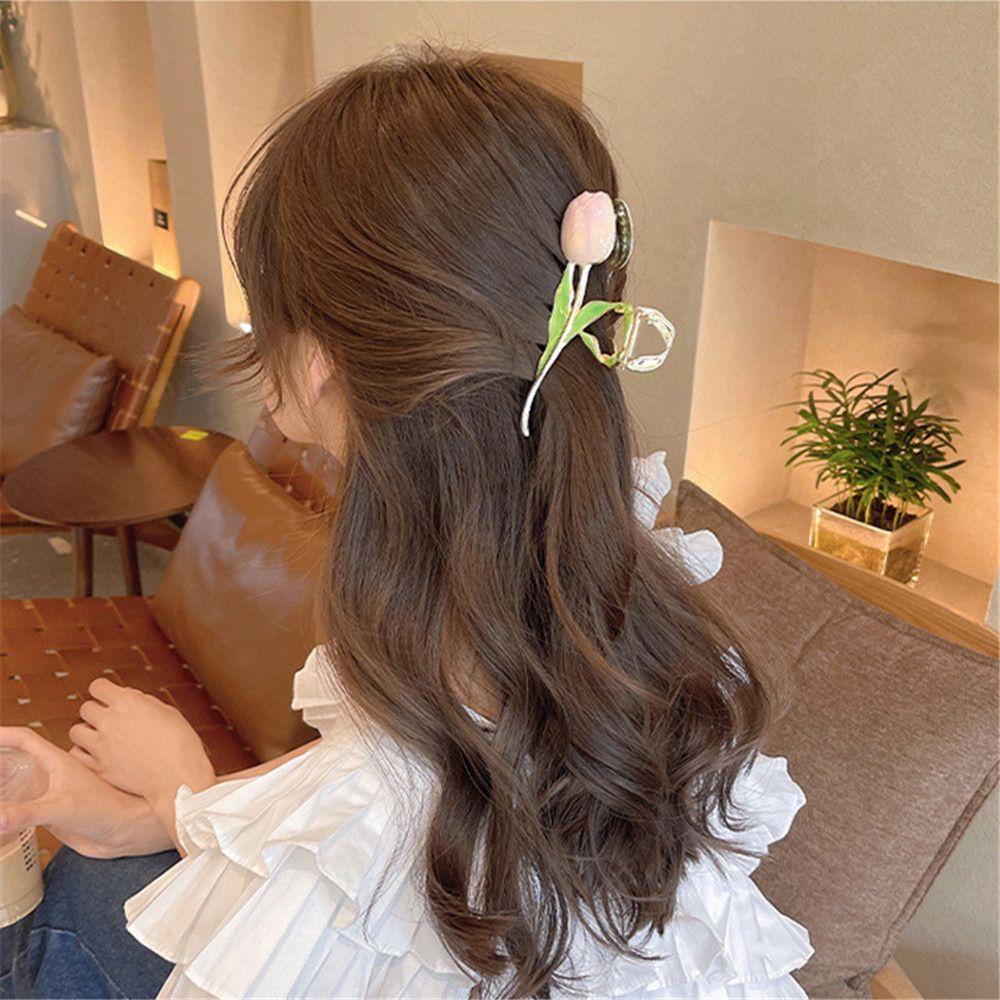 Kẹp Tóc Càng Cua Tạo Kiểu Tóc Đuôi Ngựa Bằng Kim Loại Cổ Điển 1 Cho Nữ