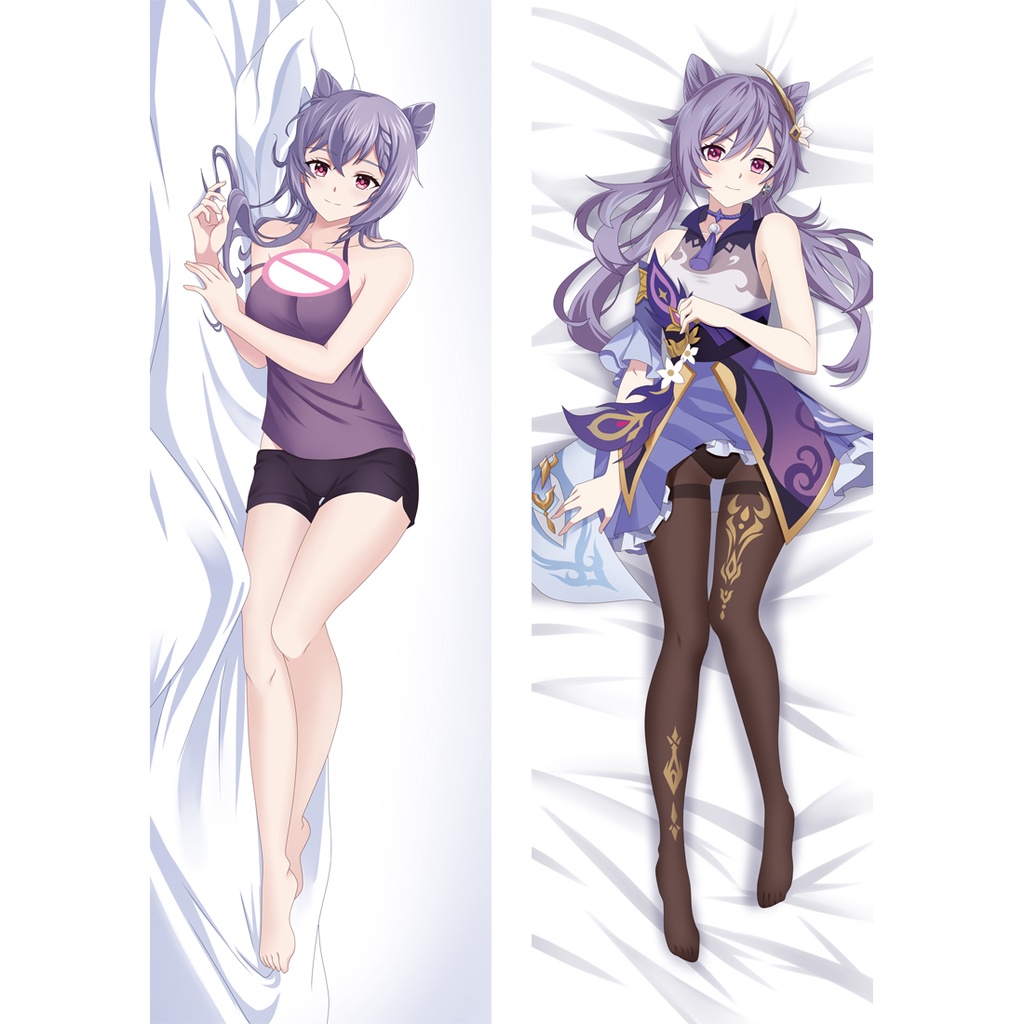 Vỏ Gối Ôm 2 Mặt 60x180cm Genshin Impact Keqing Dakimakura