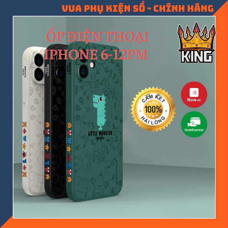 Ốp lưng iphone viền vuông hình thú 👽👽👽👽 vui nhộn cho iphone 6/6p/7p/x/xsm/11/11pm/12/12pm