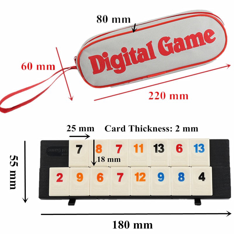 Rummikub Board game | Bộ trò chơi Rummy Mạt chược Israel với bảng số nhựa digital game