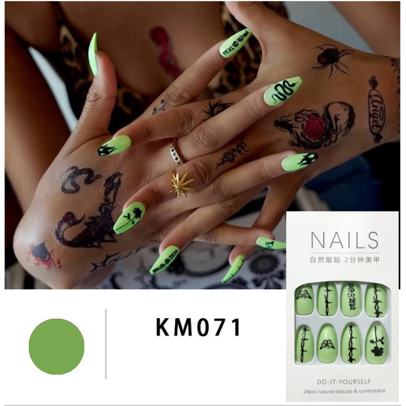 1 bộ 24 móng tay giả 💖kèm keo💖 đẹp làm nail /KM/