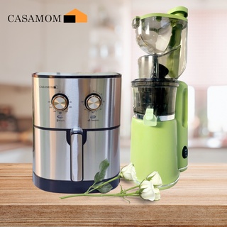 Combo casamom nồi chiên không dầu caa - 206 và máy ép chậm cac - 608