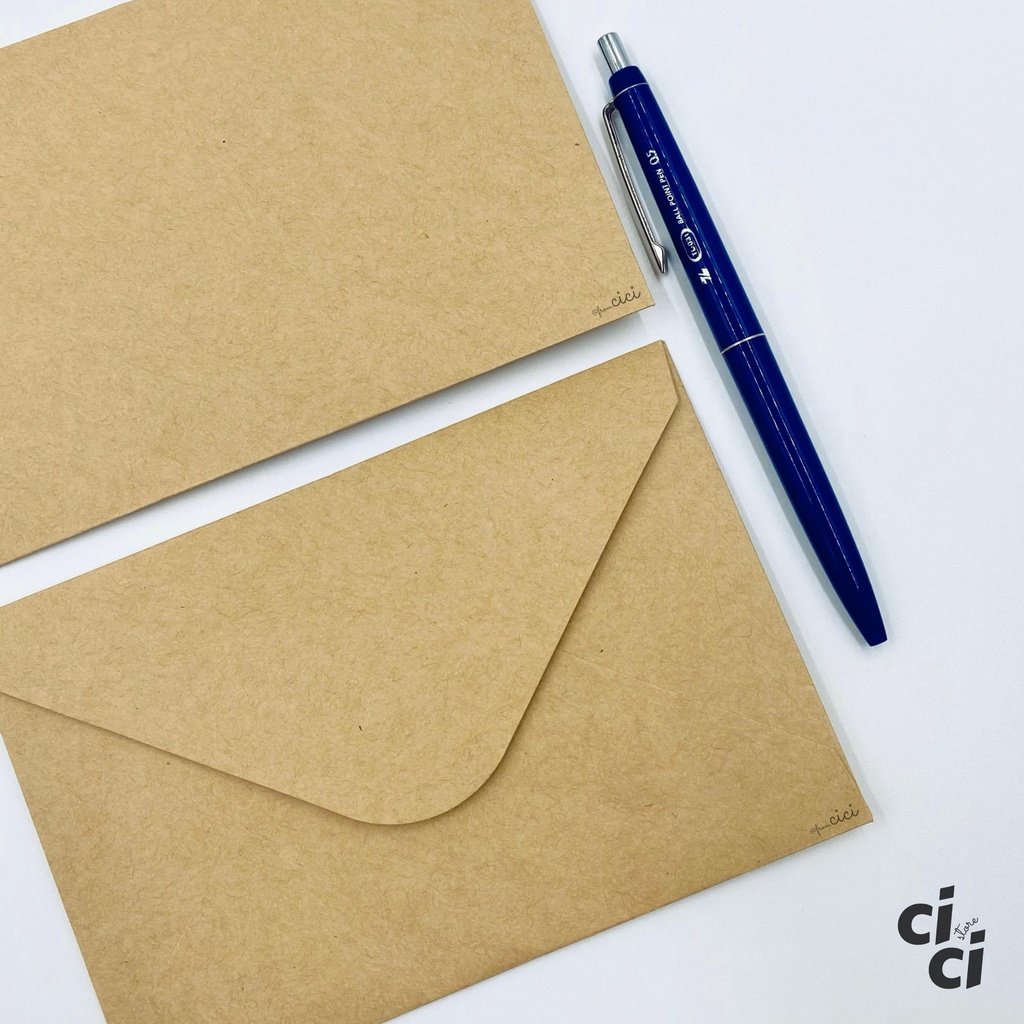 Set 10 Bao Thư Giấy Kraft Cổ Điển Phong Cách Châu Âu 155 x 105 mm