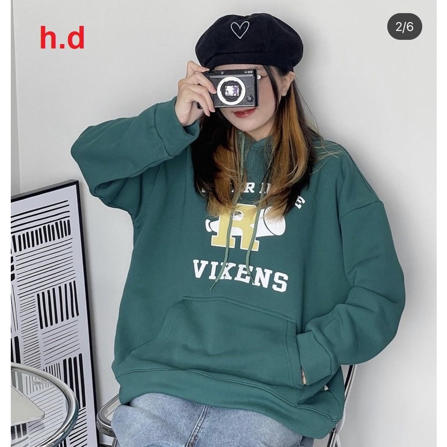 Áo nỉ sweater Vixens nữ form rộng vải nỉ ngoại dày dặn phong cách Ulzzang