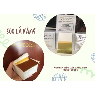 Bộ 500 Lá Vàng Miếng 24K Dùng Cho Trang Trí (mạ đồng không ăn được) chuyên Dát Vàng, nguyên liệ