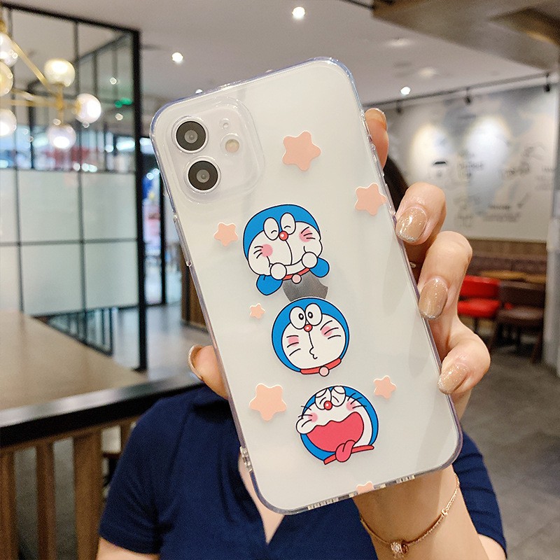 Ốp Iphone Trong Suốt In Hình Doremon Cho Iphone 12 Pro Max Đến 7 Plus