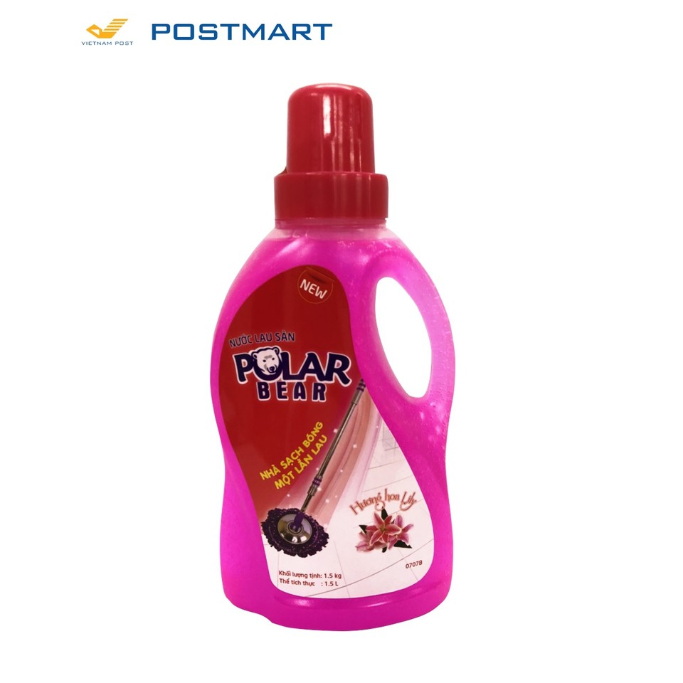 Lau sàn Polar Bear 1.5Kg hương hoa Lily