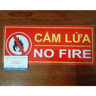 Bảng mica cấm lửa