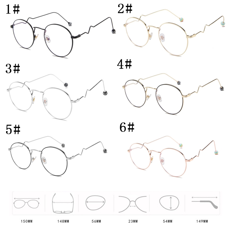 Mắt kính Nữ Nam Đơn giản Kính tròn Ánh sáng chống xanh Glasses New Fashion 1Pcs | BigBuy360 - bigbuy360.vn