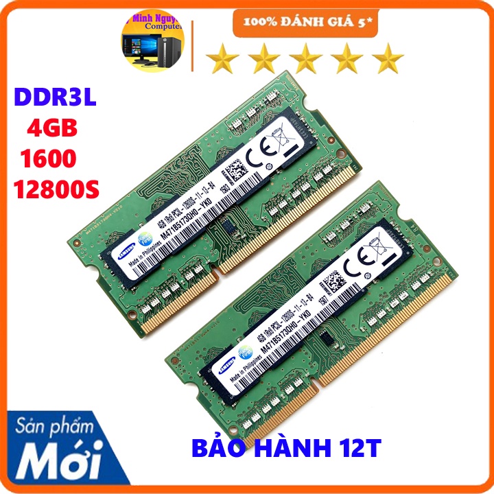 Ram laptop 4gb DDR3L 12800s, DDR3 bus 1600