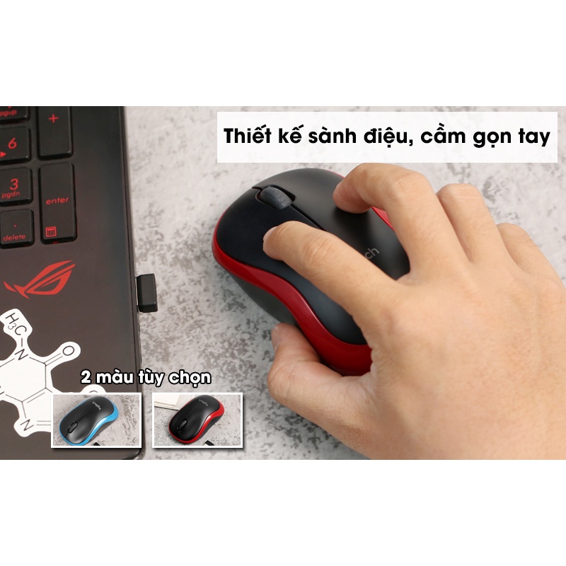 Chuột Không Dây Logitech M185 - Có Công Tắc On/ Off - Hàng mới 100%, Full Box