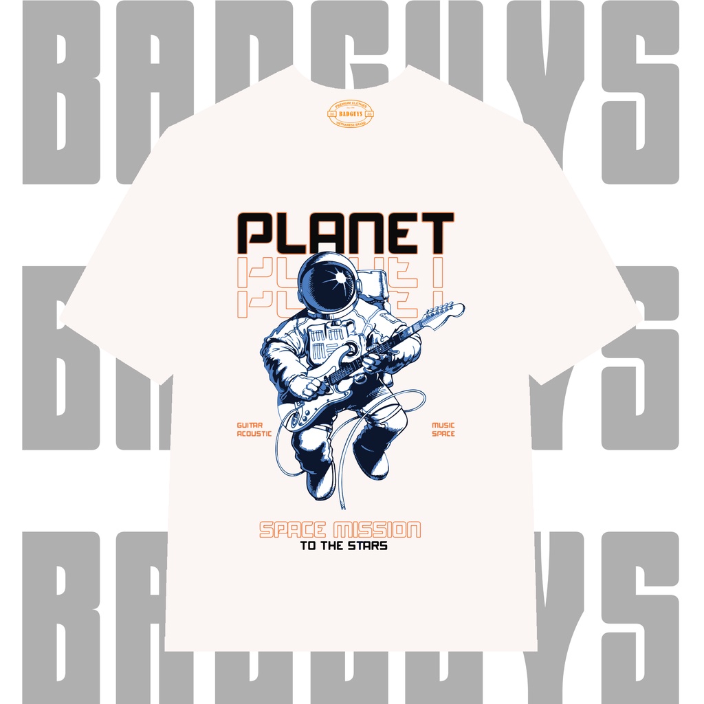 Áo thun Unisex Music Space 100% Cotton Cao Cấp BGS004 - Local Brand Bad Guys Chính Hãng
