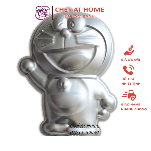 Khuôn nhôm nướng bánh hình Doraemon