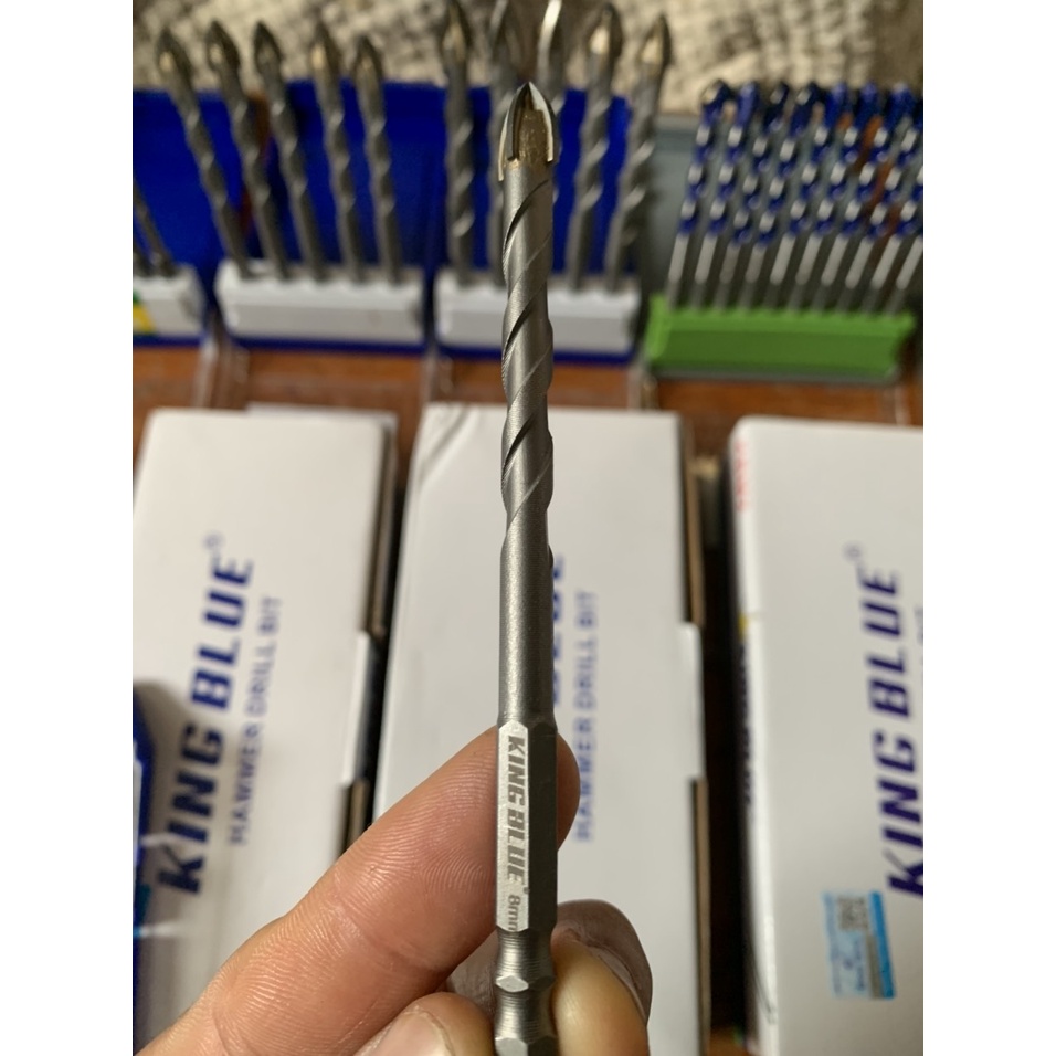 Mũi khoan đa năng , mũi khoan chữ thập King Blue 8ly khoan gạch men khoan bê tông khoan sắt chất lượng cao
