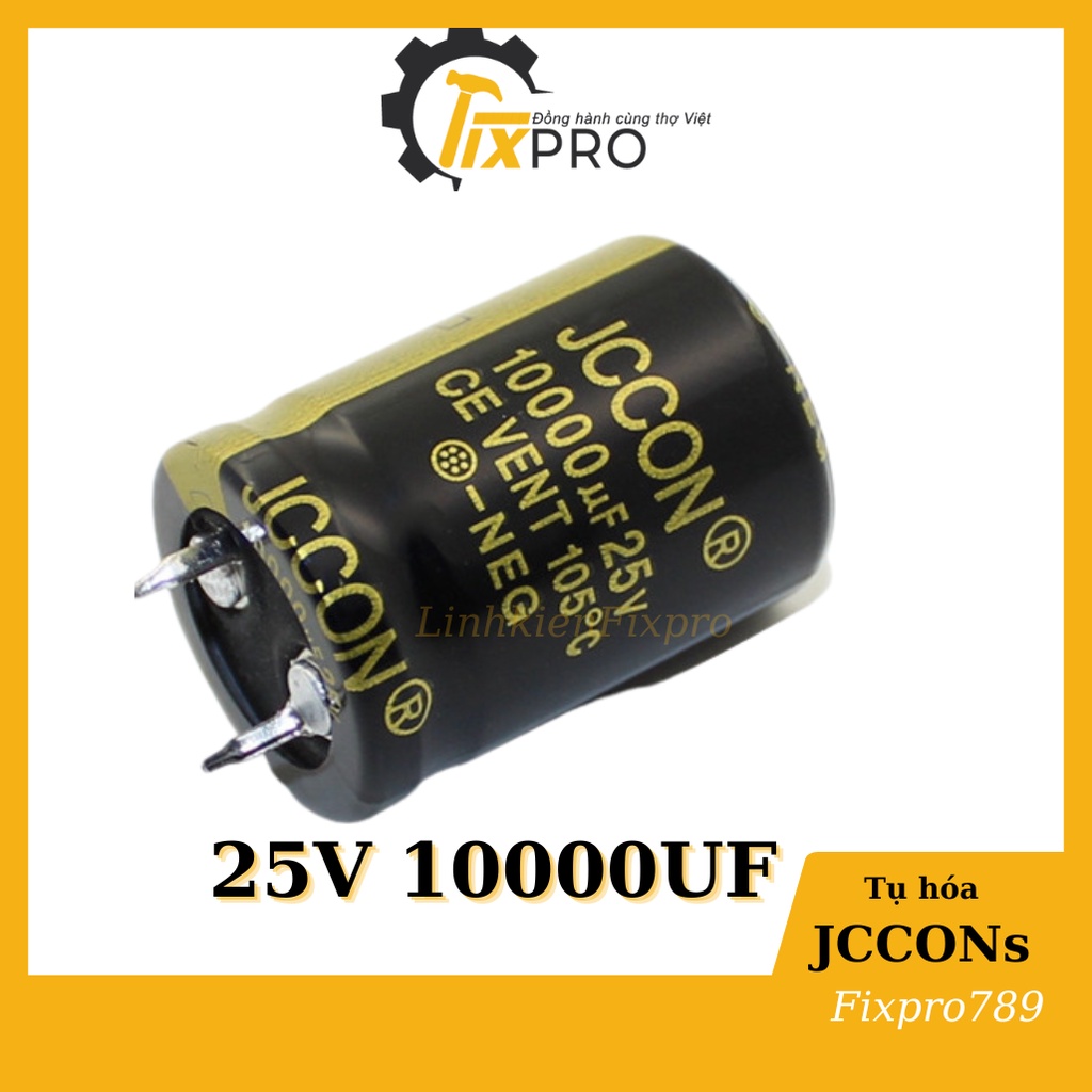 Tụ hóa 25V 10000uF 22x30mm JCCON Audio chân cứng