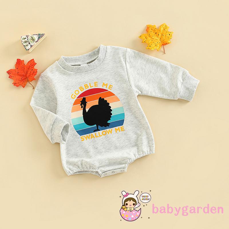 Áo Liền Quần Dài Tay Cổ Tròn In Chữ Thổ Nhĩ Kỳ Cho Bé