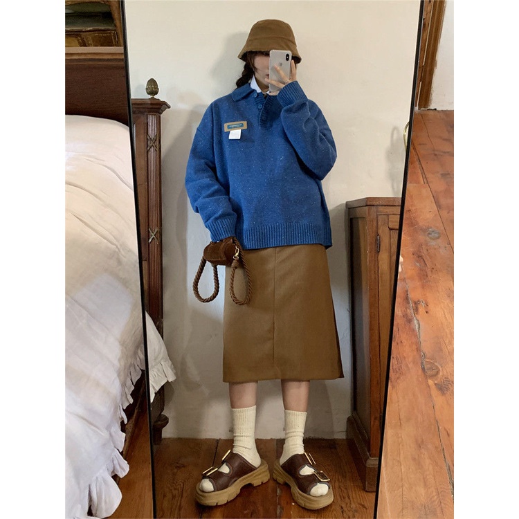 Áo Sweater Len Polo Unisex Retro Maison Prince