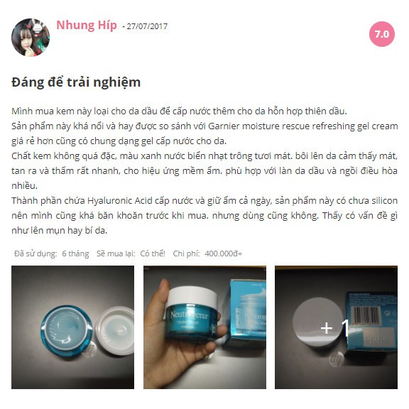 Kem dưỡng ẩm Neutrogena Water Gel - Gel Cream -Water-gel (da dầu)⚡ Chính Hãng ⚡ | BigBuy360 - bigbuy360.vn