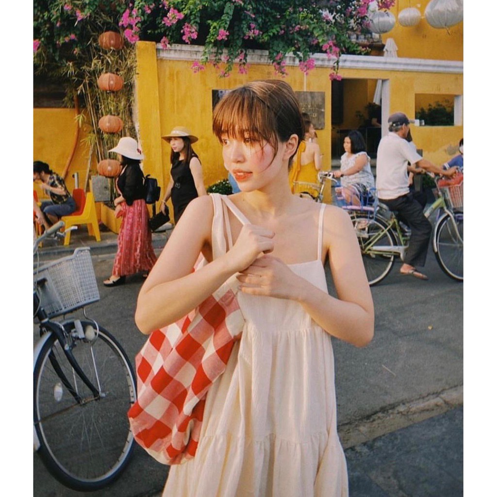 [Mã SKAMA06 giảm 8% tối đa 50K đơn 250K] ĐẦM 2 DÂY BABYDOLL XẾP LY MẢNH | BigBuy360 - bigbuy360.vn