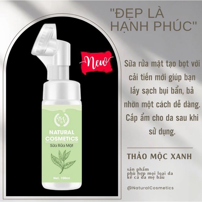 sữa rửa mặt tạo bọt Thảo Mộc Xanh