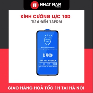 Kính Cường Lực iP 9D Full Màn Từ 6 Đến iPhone X- Siêu Bền- Siêu Cứng