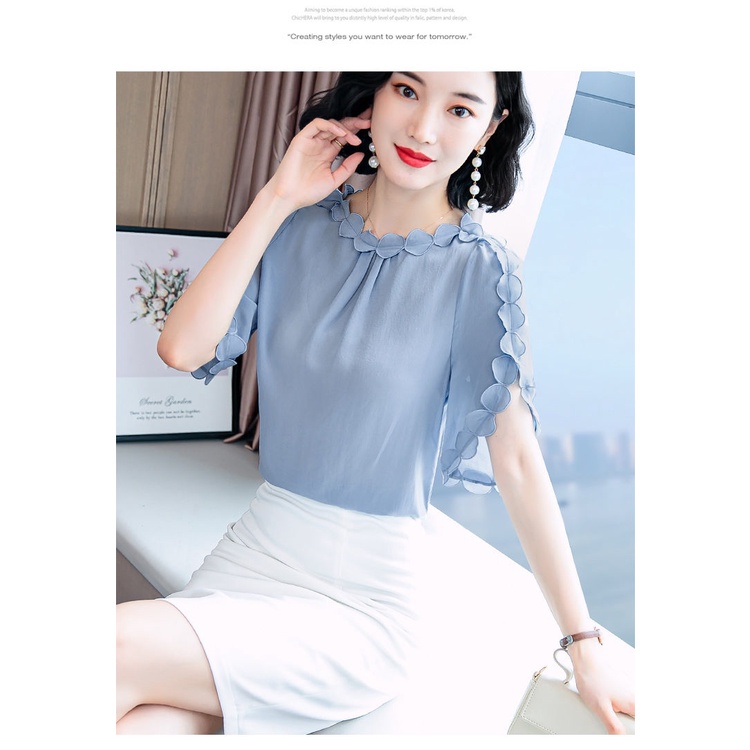 Áo Sơ Mi Voan Ngắn Tay Thời Trang Mùa Hè Dành Cho Nữ