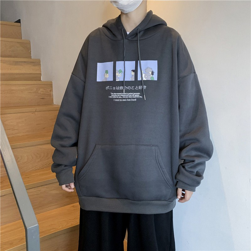 Áo hoodie nữ nam khoác nỉ form rộng kiểu sweater unisex in hình vuông Mophus MH003 | BigBuy360 - bigbuy360.vn