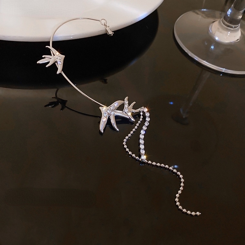 Bông Tai Hình Chim Đính Đá Lấp Lánh Thời Trang Hàn Quốc