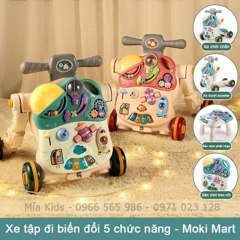 Xe Tập Đi 5in1 Cho Bé Biến Đổi 5 Chức Năng Có Bàn Chơi Phát Nhạc – Moki Mart, Xe chòi chân, Xe scooter