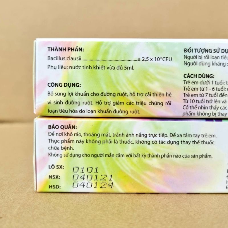 Men vi sinh Entero Plus cân bằng hệ vi sinh đường ruột - Hộp 20 ống