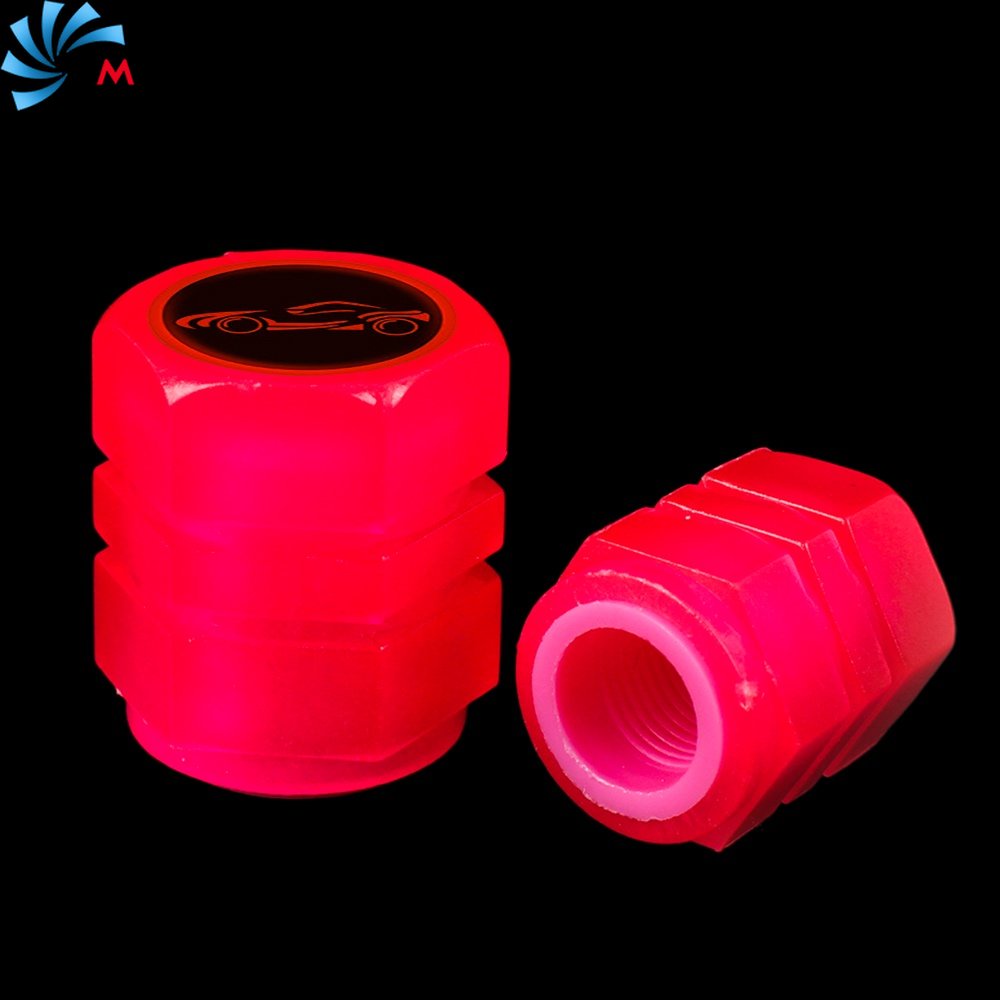 Set 1 / 4 Vỏ Bọc Van Lốp Xe Hơi / Xe Máy Tự Phát Quang Chống Bụi