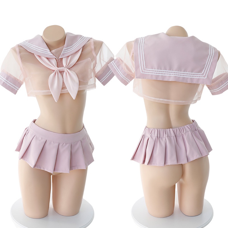 [ĐỌC LƯU Ý] Cosplay sexy nữ sinh Nhật Bản xuyên thấu - bộ đồ ngủ JK lolita gợi cảm