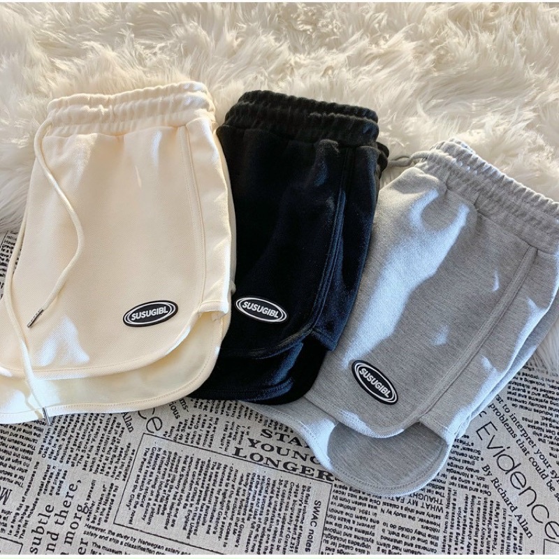 Quần Đùi Short Logo Dây Rút Tập Gym Chất Dày Đẹp Ulzzang- Quần Short Nỉ Phong Cách Cá Tính Năng Động Trẻ Trung
